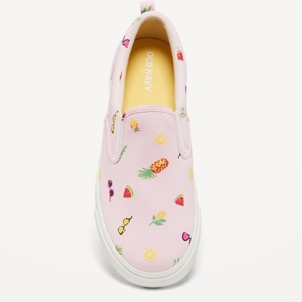 NWT Canvas Slip On Sneakers  Girls 1Y (Little Girl)  Old Navy